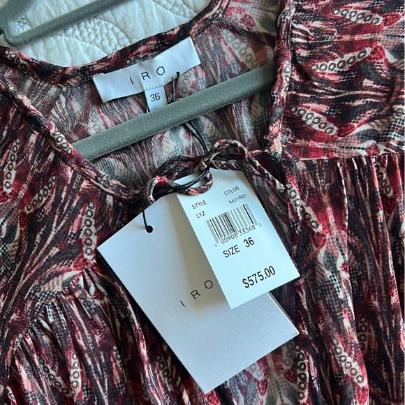 NWT - IRO - Lyz Dress - Navy / Red - Picture 9 of 16